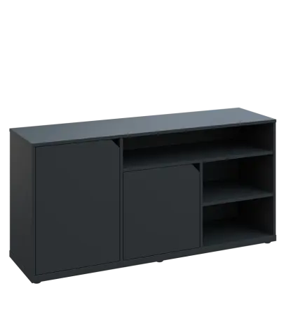 KU2-15DN3 L skříňka nízká 2-dveřová, nika, 740x1522x400, provedení levé, antracit